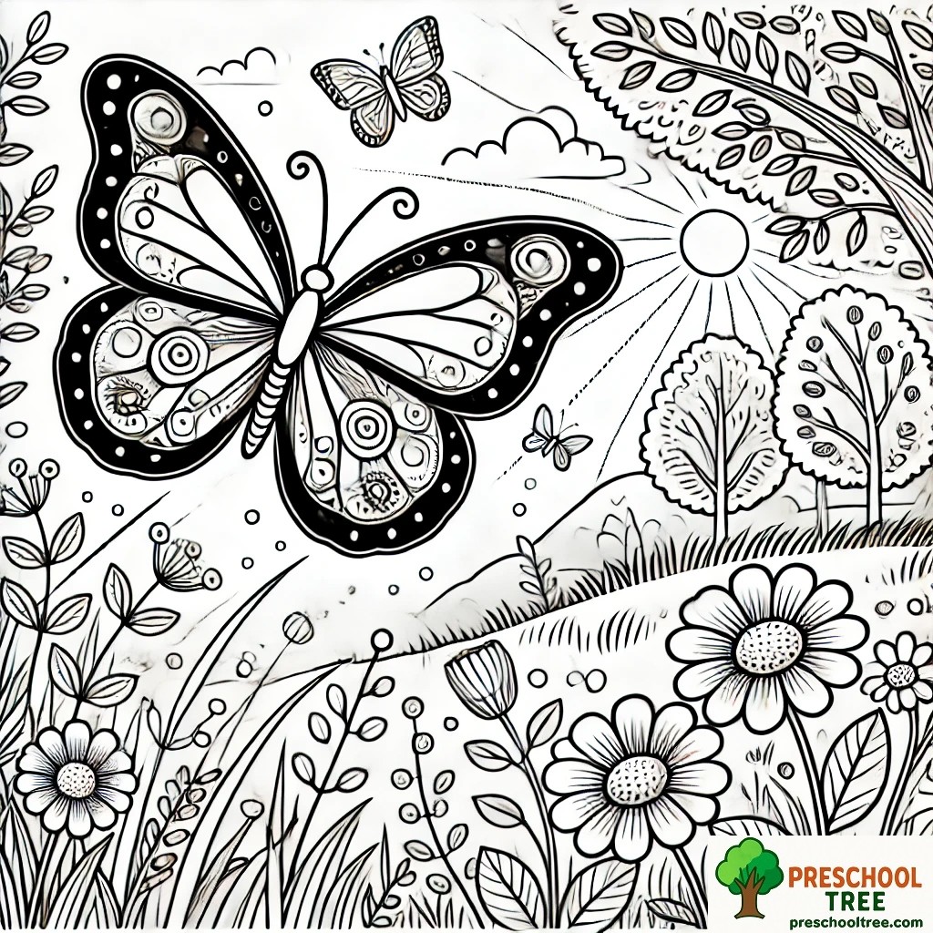 Butterfly Coloring Page Printable