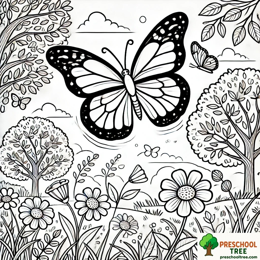 Butterfly Coloring Page Printable