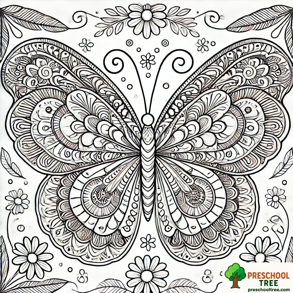 Butterfly Coloring Page Printable