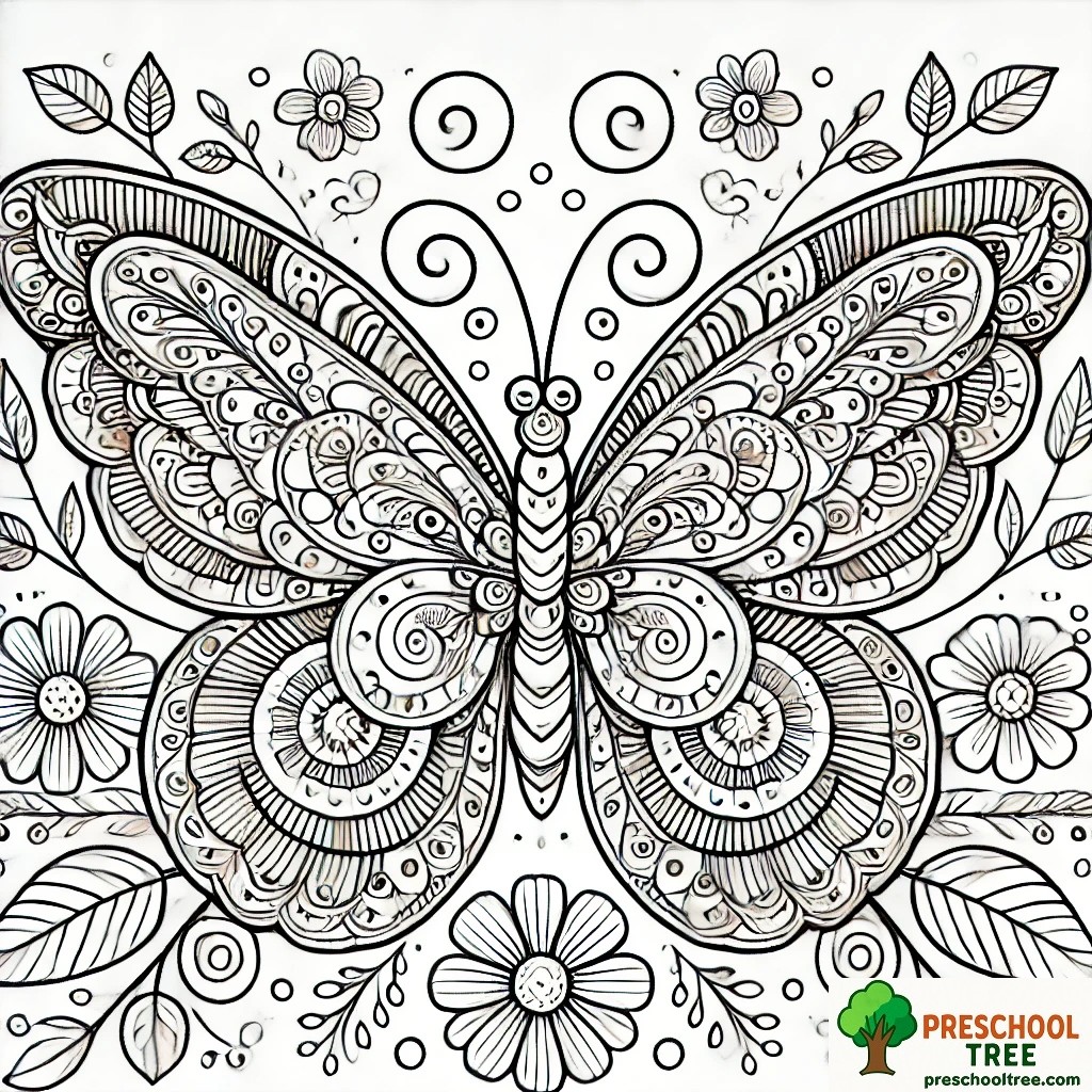 Butterfly Coloring Page Printable