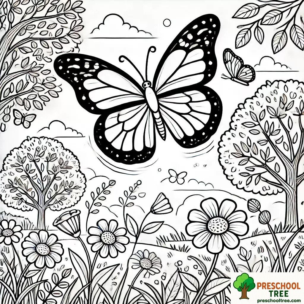 Butterfly Coloring Page Printable