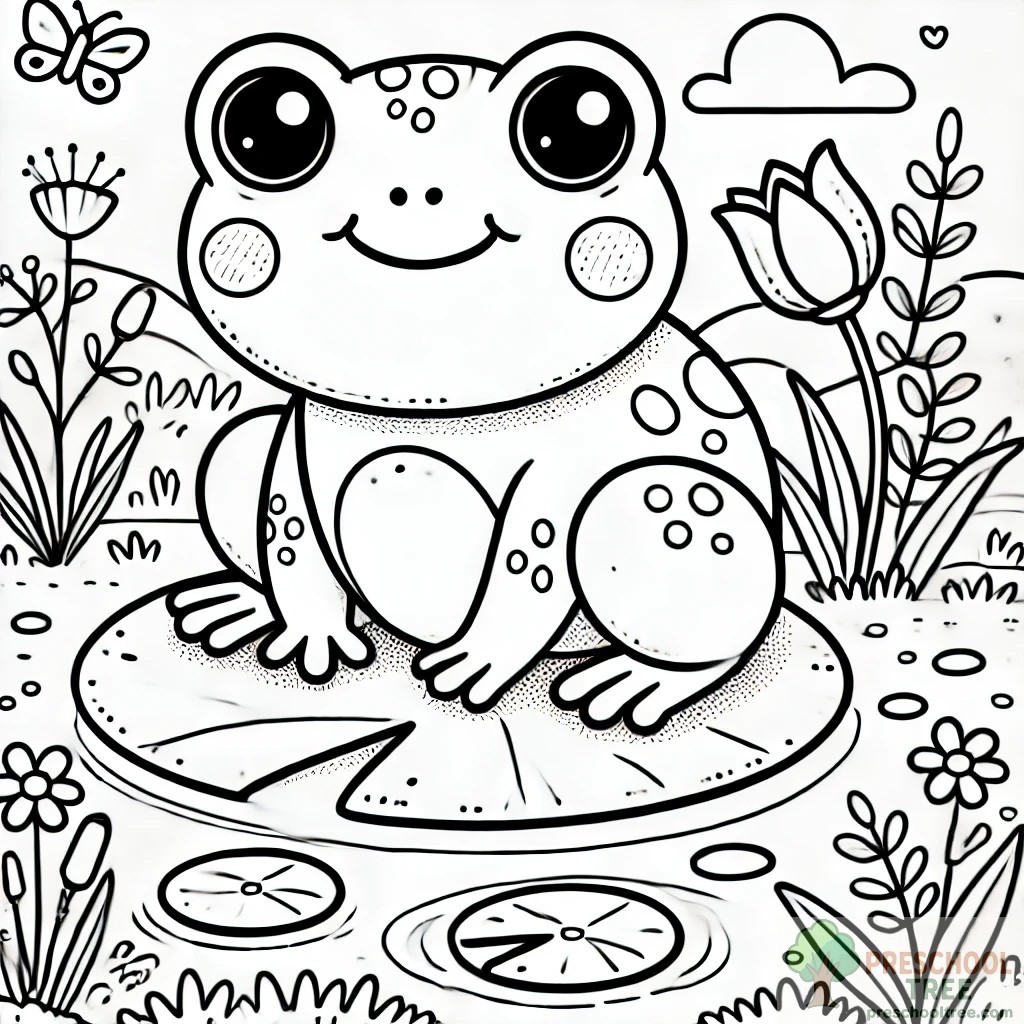 Frog Coloring Page İmages