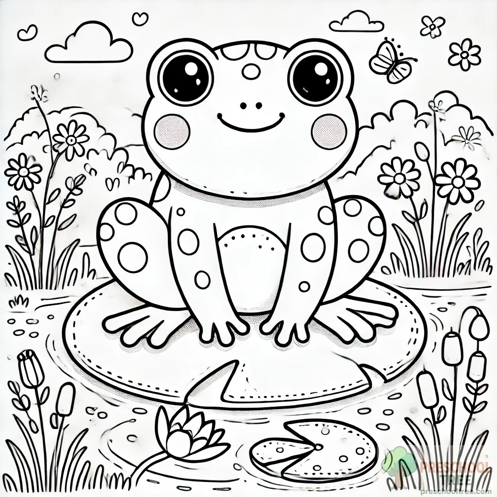 Frog Coloring Page İmages