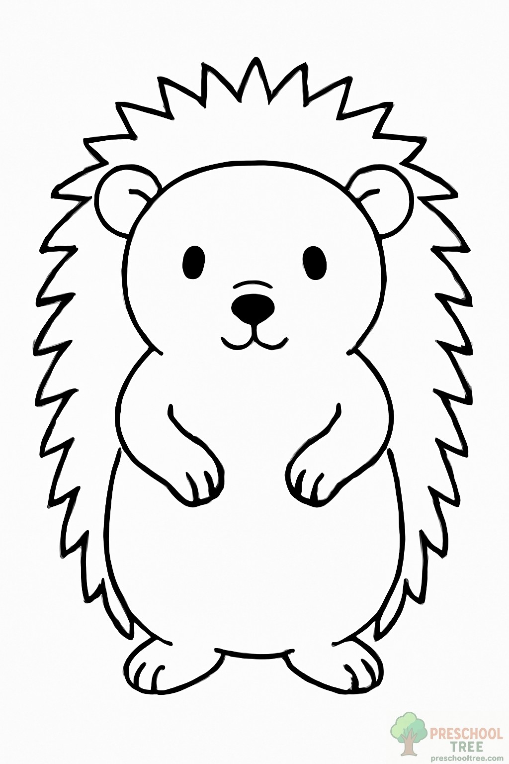 Hedgehog Coloring Page Kids