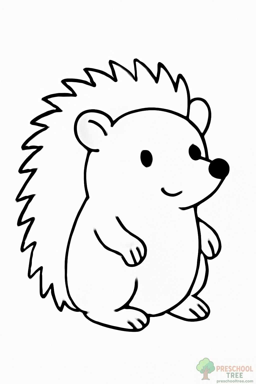 Hedgehog Coloring Page Printable Preschooltree