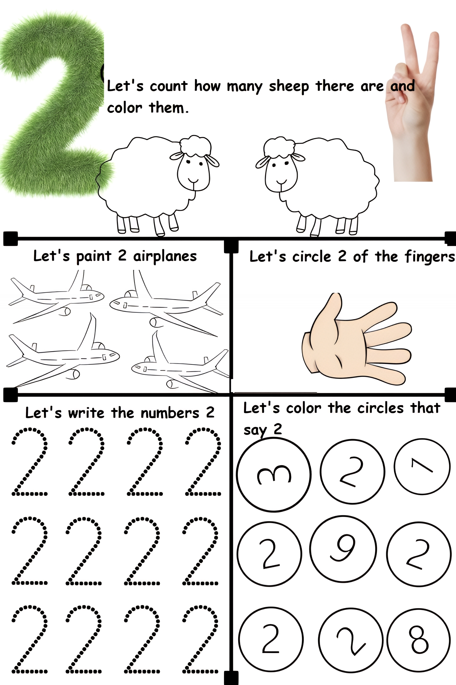 Number 2 Worksheet Preschool Activities