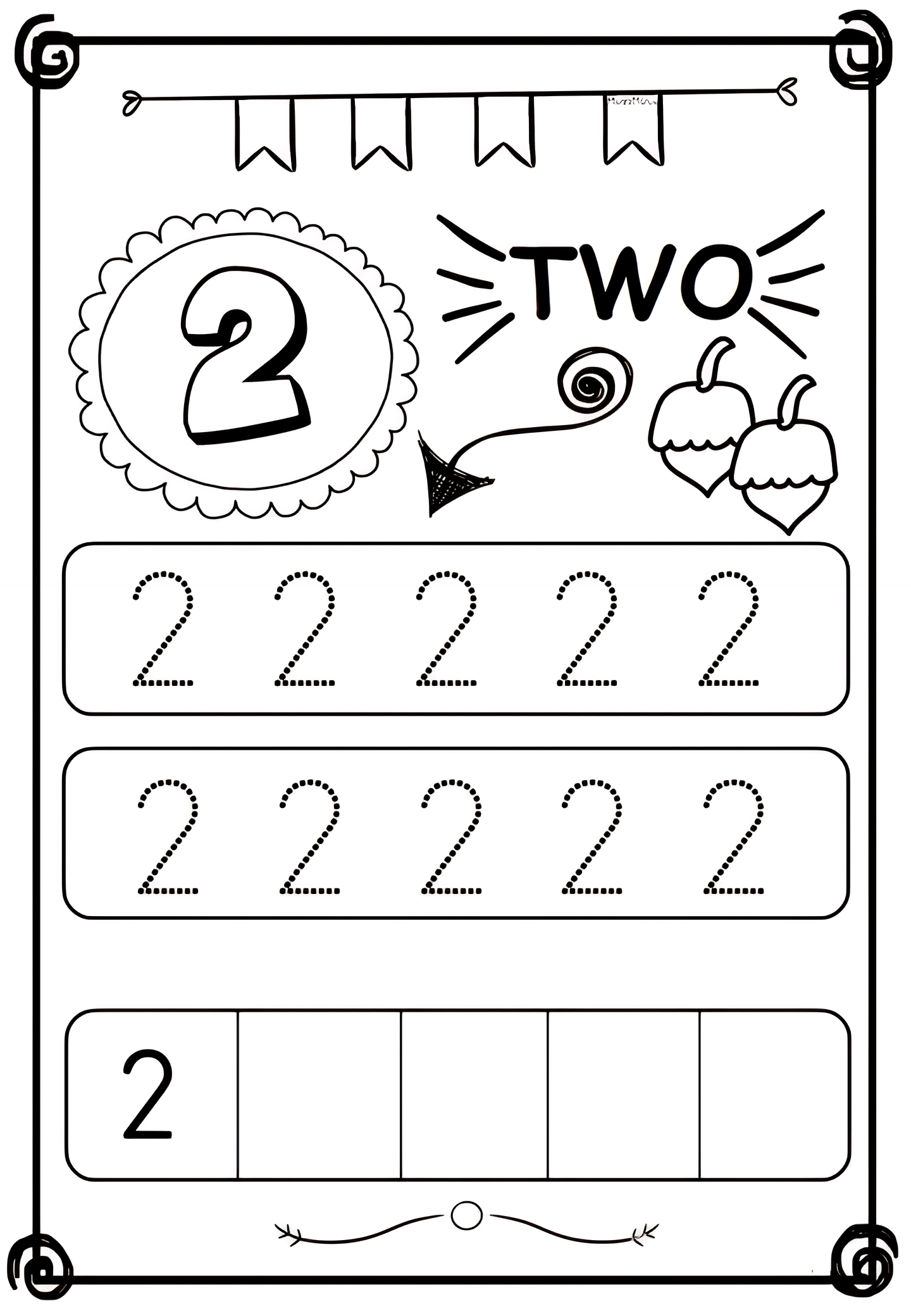 Number 2 Worksheet Preschool Activities