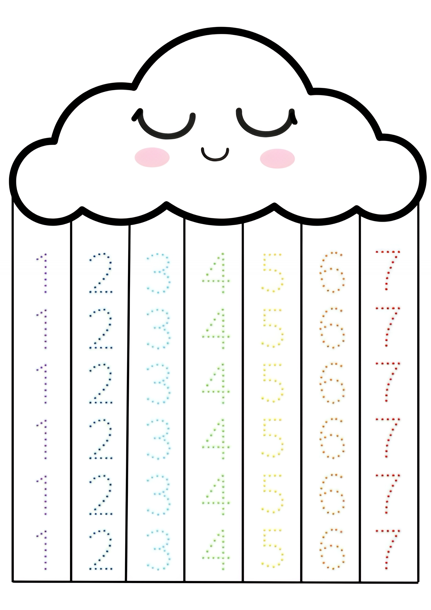 Number 7 worksheets for preschool free