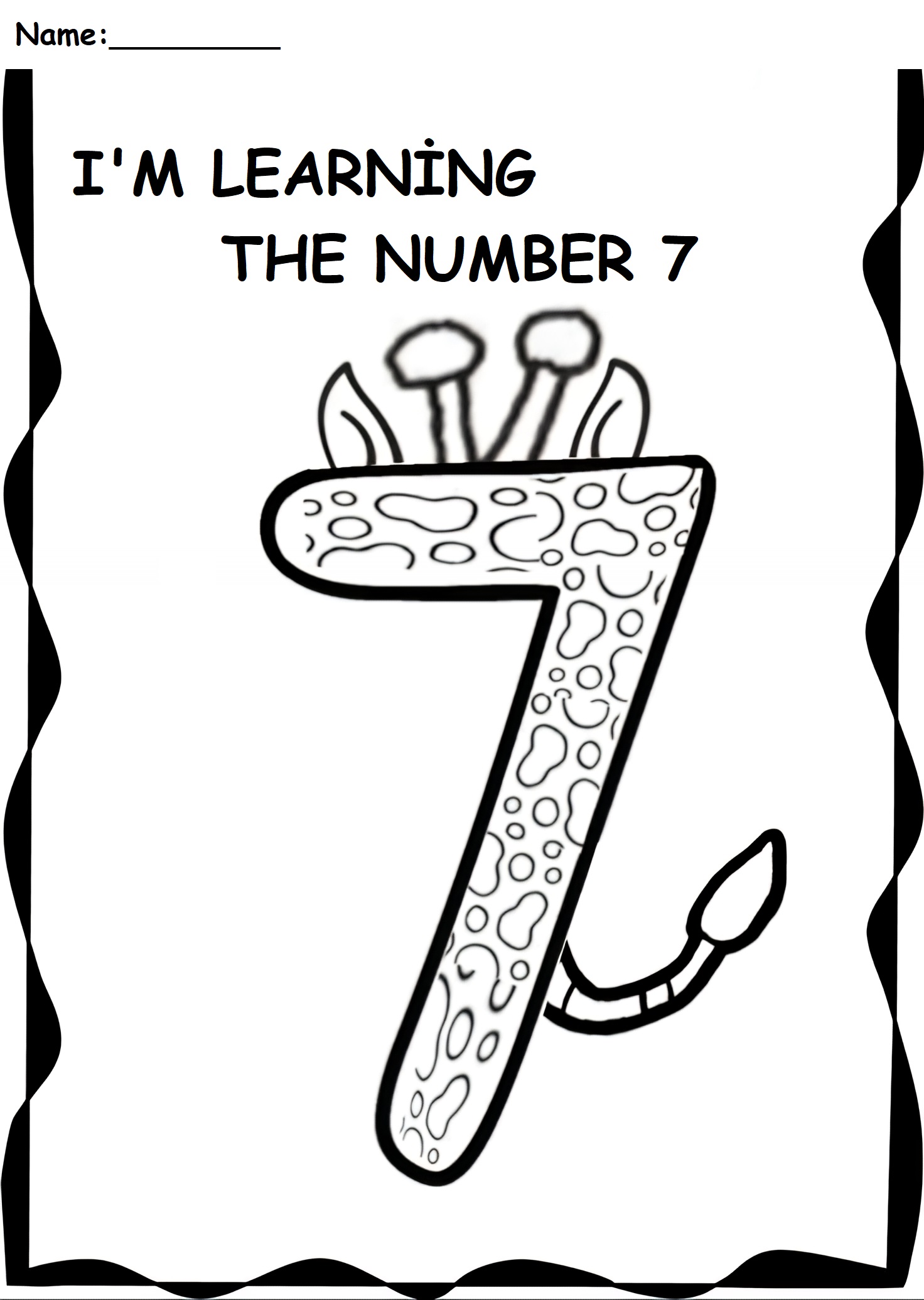 Number 7 worksheets for preschool free
