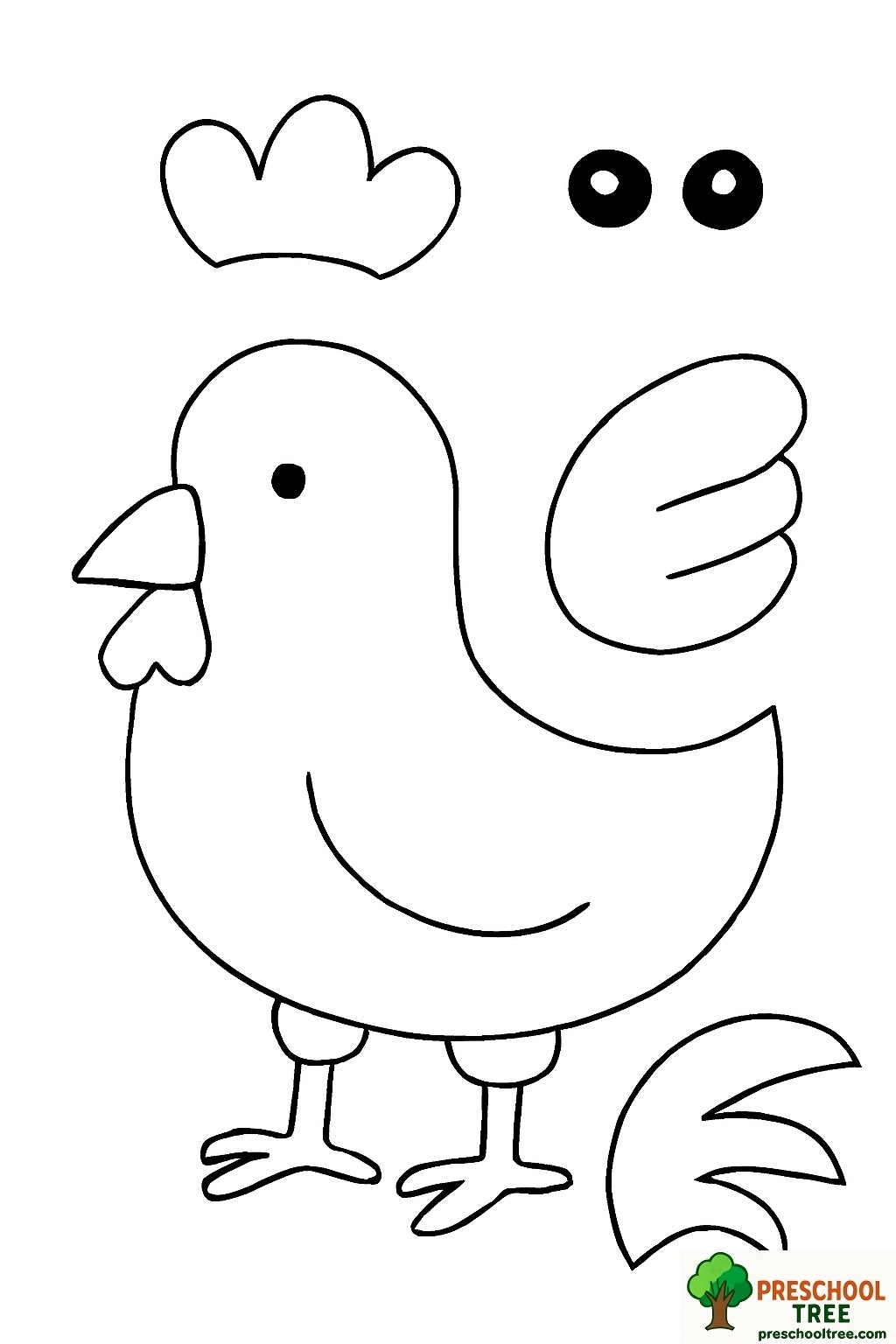 Rooster Crafts Activity Printable Free