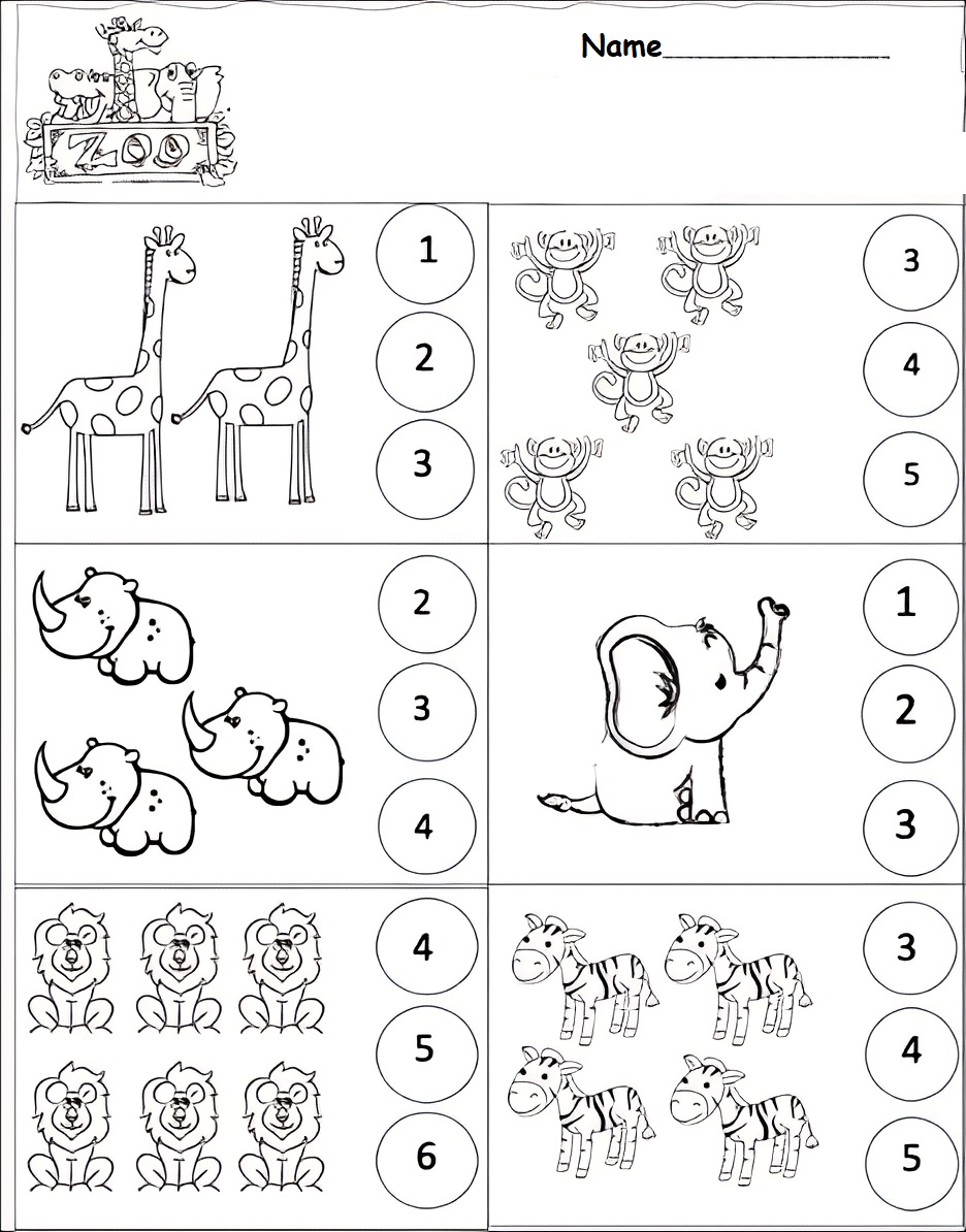 Number 6 worksheets for preschool