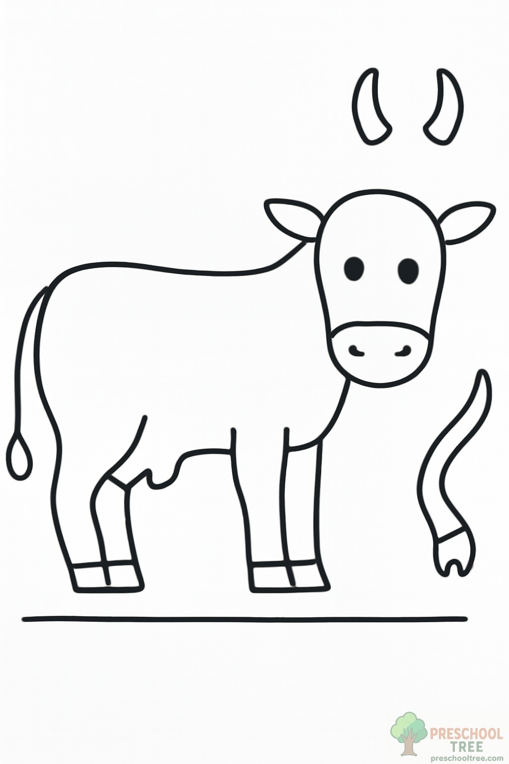 cow craft activity printable free preschooltree