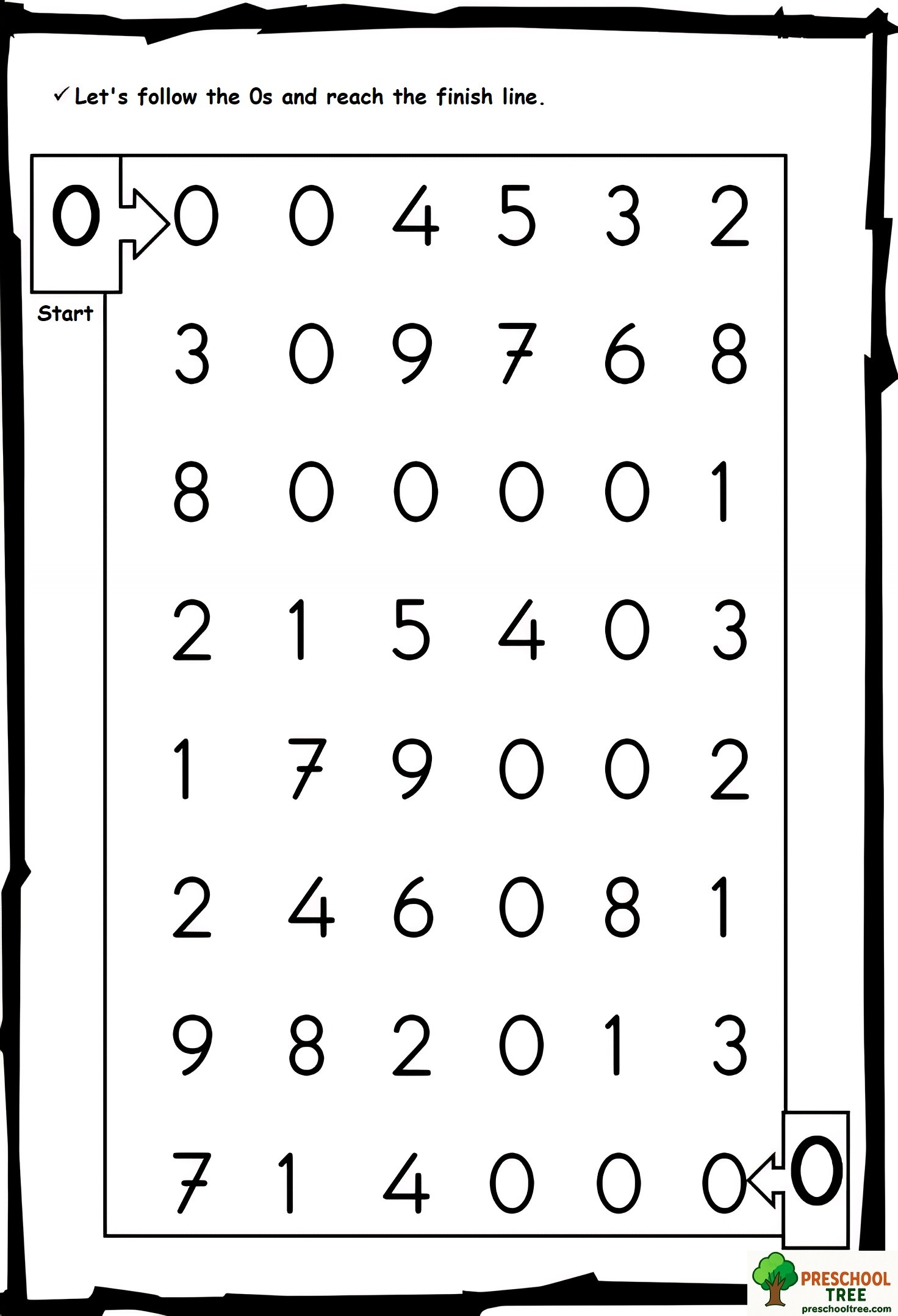 number 0 worksheets preschool