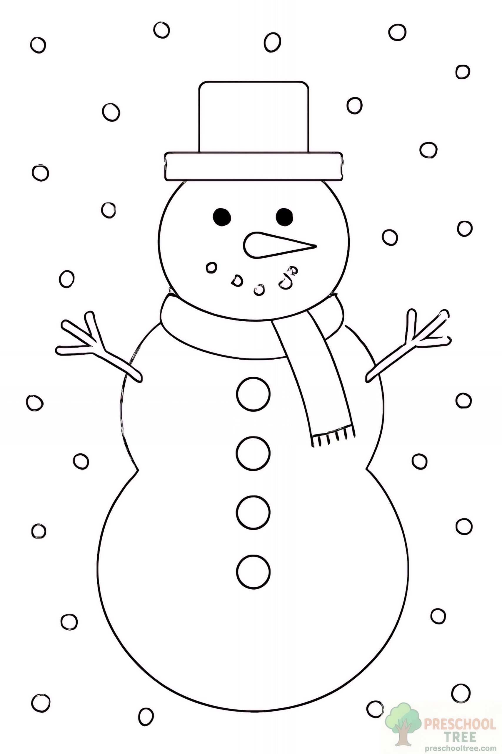snowman craft preschool printable