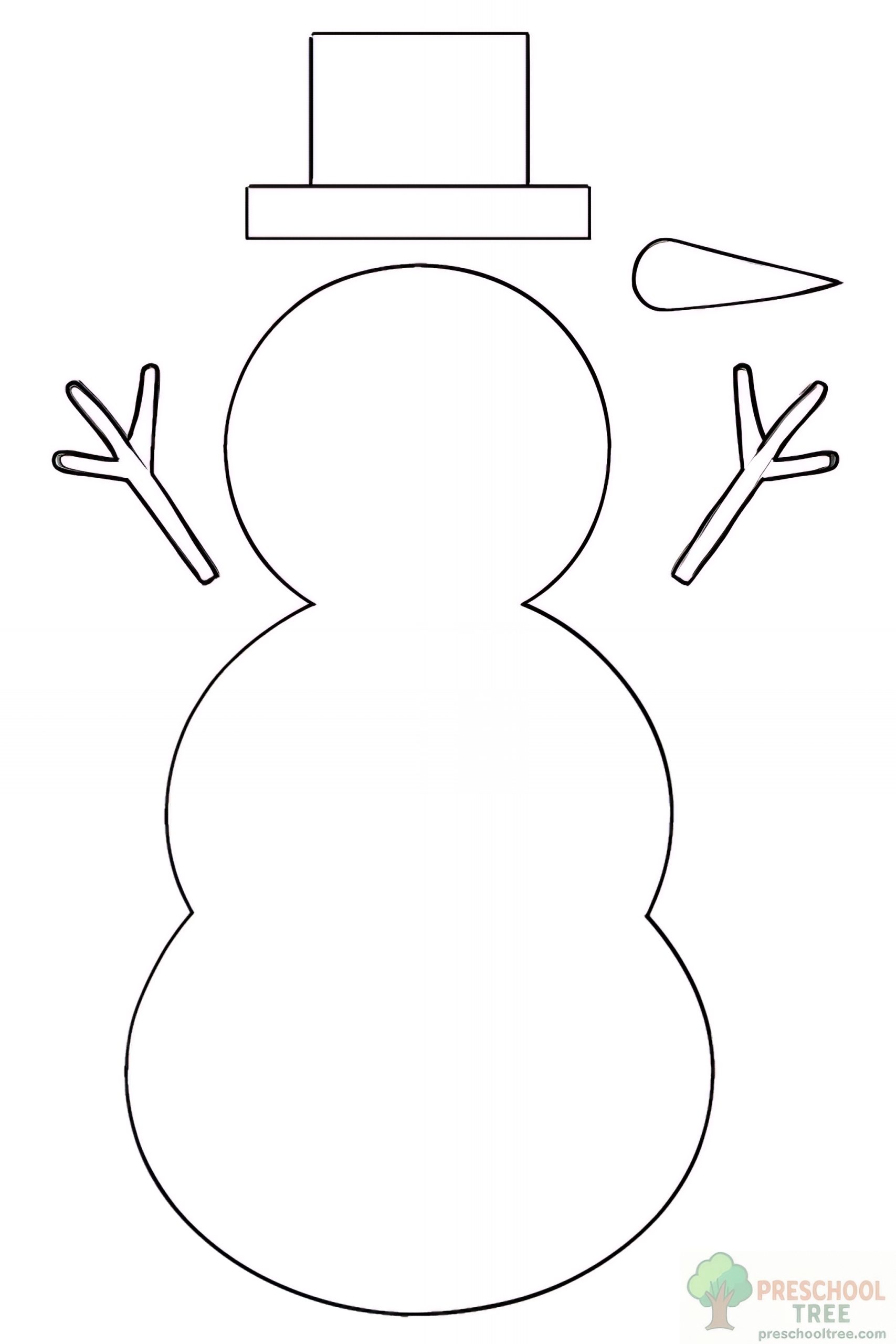 snowman craft preschool printable